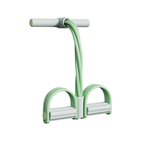 Green 4-Tube Pedal Resistance Band - Thickened Foam Handle, Adjustable Detachable Design, High-Elastic Strap, Durable Exercise Equipment for Home Gym & Daily Workouts, Portable Workout, Green, 1pc