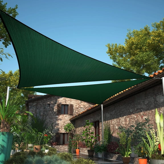 Green 4' x 4' x 4' Custom Size Triangle Sun Shade Sail