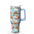 thumbnail image 1 of Green 40oz Reindeer Tumbler with Lid and Straw, Christmas Stainless Steel Insulated Water Bottle Holiday Gift, 1 of 4