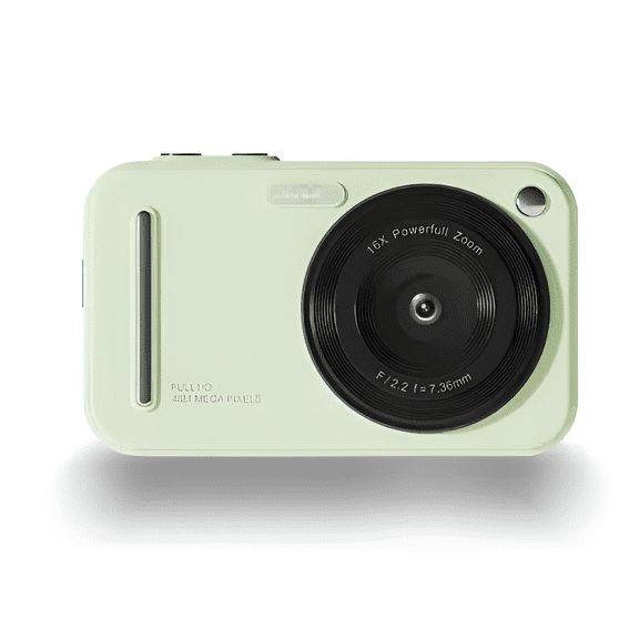 Green 48MP Digital Camera, 16X Zoom, 1080P Video, for Students & Daily Vlogging