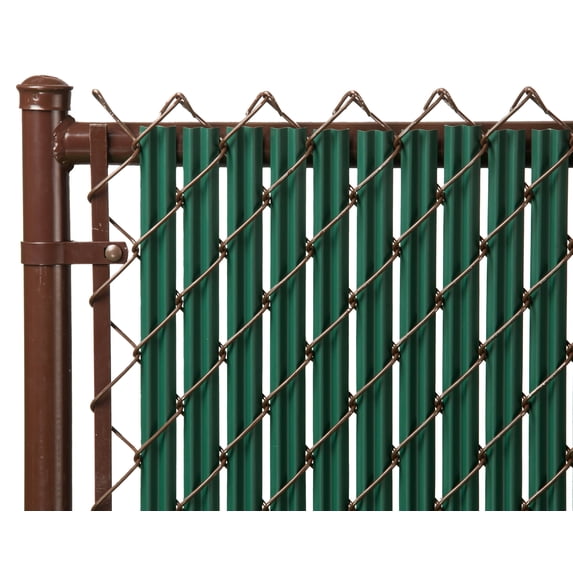 Green 4ft Ridged Slat for Chain Link Fence