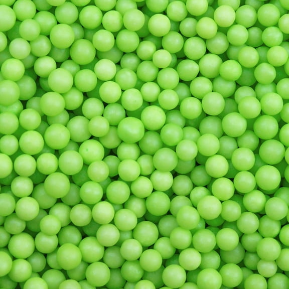 Krazy Sprinkles - Edible Green 4mm Beads - Refined Cake Decor, 1/2 Cup