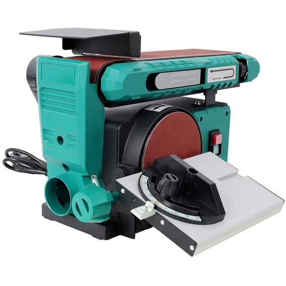 Green 4x36 Inch Belt & 6 Inch Disc Sander, 2-in-1 Benchtop Sander for Woodworking & Metalworking
