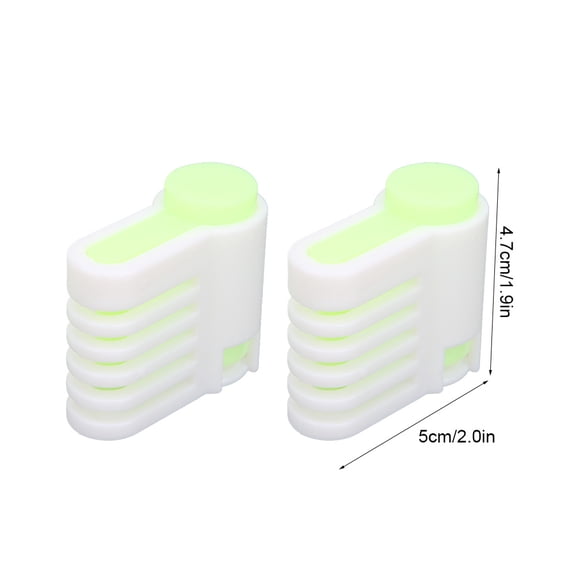 Green 52036A 2-Piece Adjustable Cake Bread Slicing Guide Tool Kit with Embedded Stainless Steel Spring - Food Grade ABS Plastic