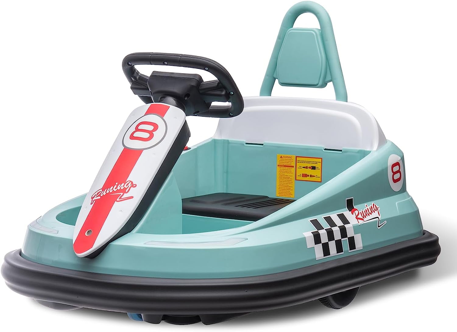 6V Kids Ride-on Bumper Car with 360° Spin - Green