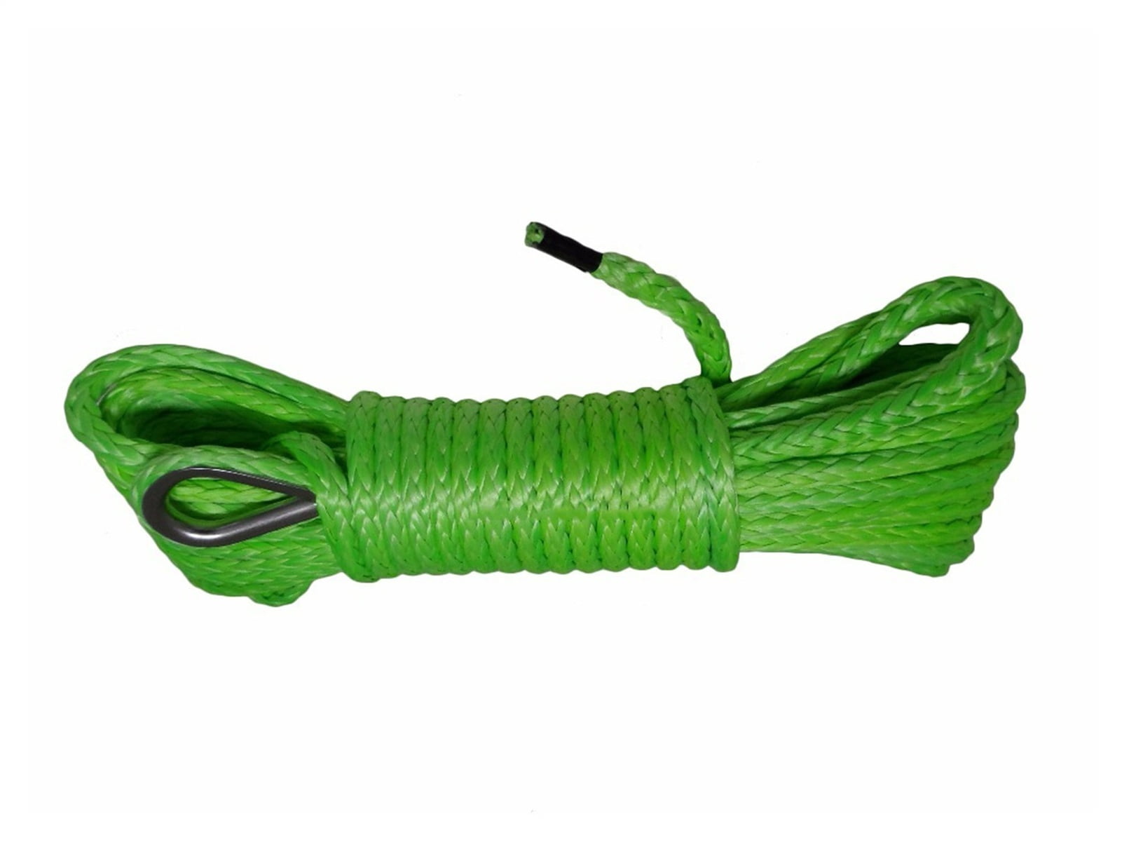 Green 6mm*15m ATV Winch Line,Off Road Rope,Synthetic Winch Rope 6mm,Boat Winch Cable,UTV Winch Accessaries ,Hard and Durable Material