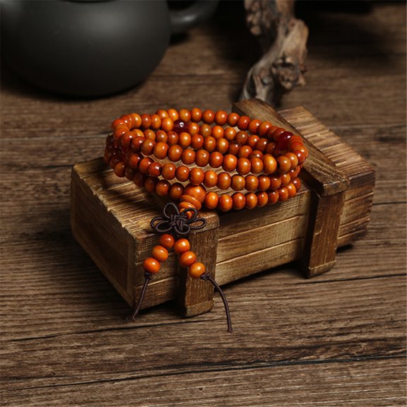 Green 6mm Natural Sandalwood Bracelets & Bangles For Women Buddhist Buddha Wood Prayer Bead Mala Unisex Men Jewelry Bijoux A245