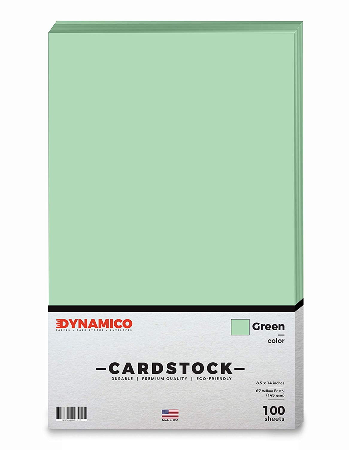Green 8.5 x 14" Pastel Color Cardstock Paper for Cards and Stationery