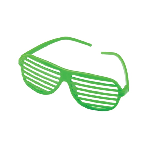 Green 80's Shutter Shade Toy Novelty Sunglasses Party Favors Costume Accessory