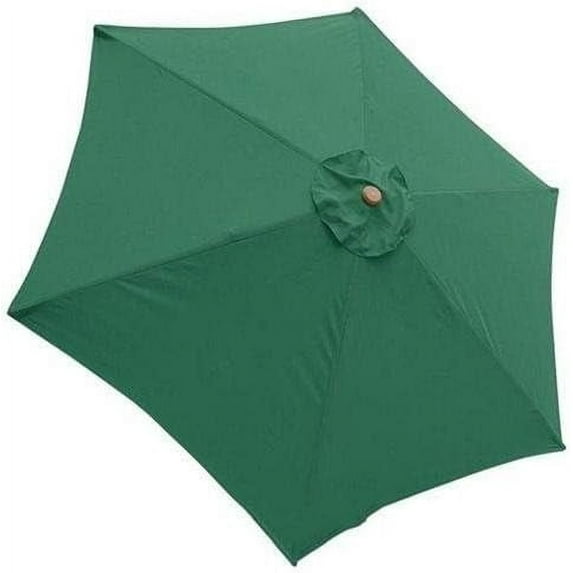 Green 9 Foot Umbrella Canopy Replacement 6 Rib