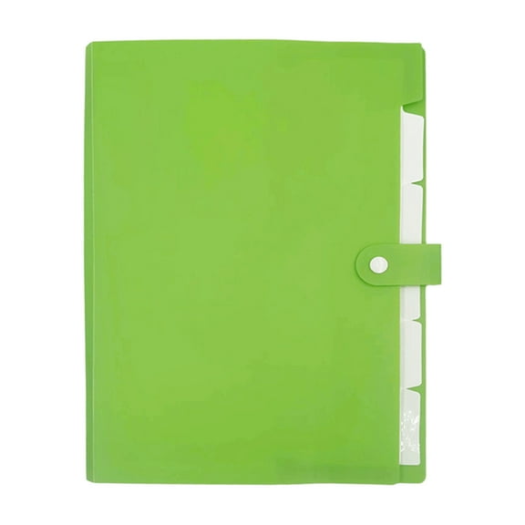 Green A4 File Folder With Button Closure Document Organizer For Office School Use Sturdy Material Paper Storage Folder For Reports Notes Assignments Easy To Use