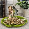 thumbnail image 1 of Green Absinthe Fairy Kneeling On Lotus Petal Soap Dish Figurine Jewelry Holder, 1 of 10