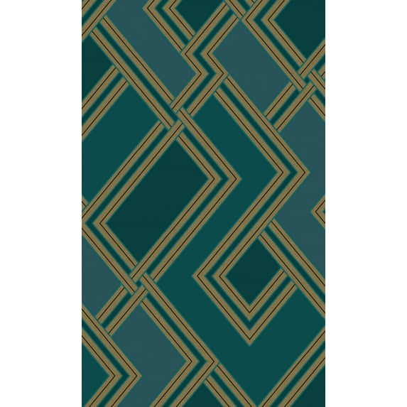 Green Abstract Graphic Geometric Wallpaper R8355