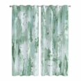 thumbnail image 1 of Green Abstract Kitchen Curtains 84 Inch Length, Modern Oil Painted Art Contemporary Grommet Top Bedroom Living Room Curtains, Light Filtering Cafe Curtain Drapes 2 Panels Set 84''x84'', 1 of 9