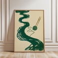 thumbnail image 1 of Green Abstract Thread Poster, Unframed Paper Poster 11x14in, 1 of 4