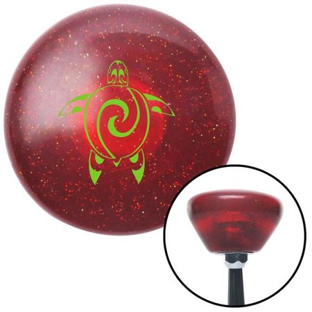 Green Abstract Turtle Red Retro Metal Flake Shift Knob with M16 x 1.5 Insert Auto Brody
