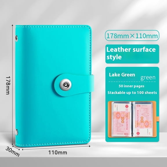 Green Acid-Free Clear Plastic Refill Pages, Binder Sheet Protectors for Currency, Bills & Coupons