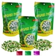 thumbnail image 1 of Green Acres Wasabi Peas Snacks, Lightly Dusted with Sea Salt, Gluten Free White Green Peas for Snack Topping Gourmet Lunch Stuffers 2.75 oz 3 Pack w/ Bonus Snoep in Beperkte Oplage, 1 of 8