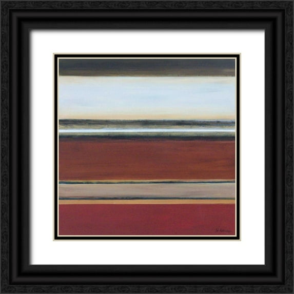 Green-Aldridge, W. 15x15 Black Ornate Wood Framed with Double Matting Museum Art Print Titled - Award Winning Orange II