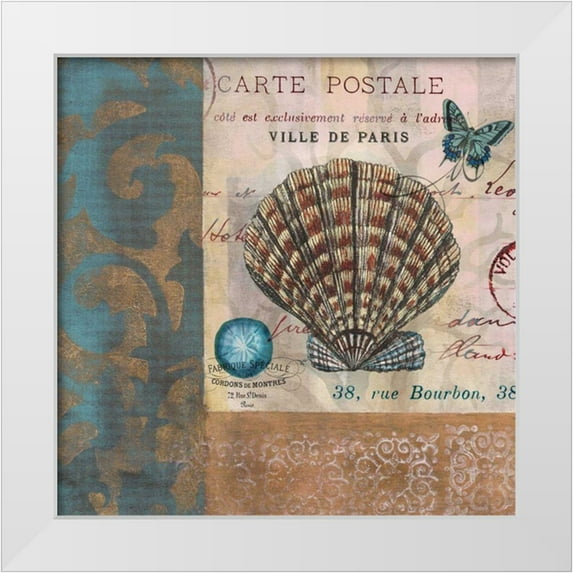 Green-Aldridge, W. 15x15 White Modern Wood Framed Museum Art Print Titled - Botticelli Shell I