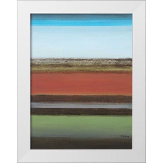 Green-Aldridge, W. 19x24 White Modern Wood Framed Museum Art Print Titled - Peaceful Green II