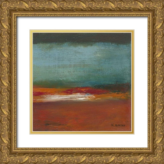Green-Aldridge, W. 20x20 Gold Ornate Wood Framed with Double Matting Museum Art Print Titled - Sea Horizon II