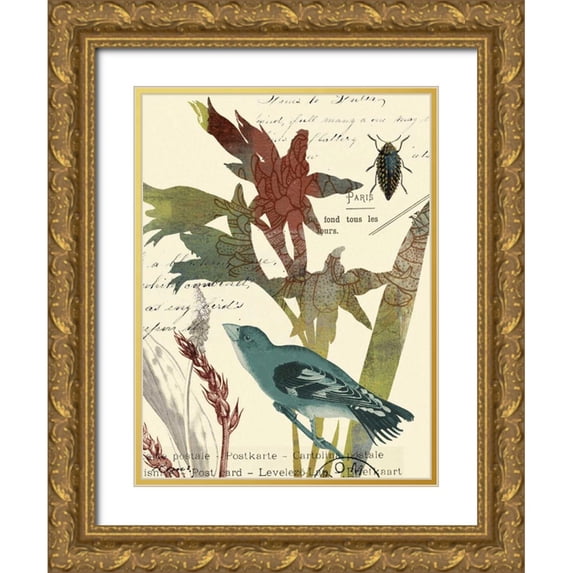 Green-Aldridge, W. 25x32 Gold Ornate Wood Framed with Double Matting Museum Art Print Titled - Exotic Blossom II