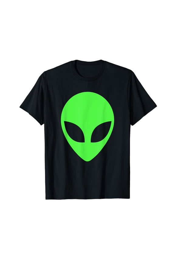 Green Alien Head 90's Style Funny Alien T-Shirt