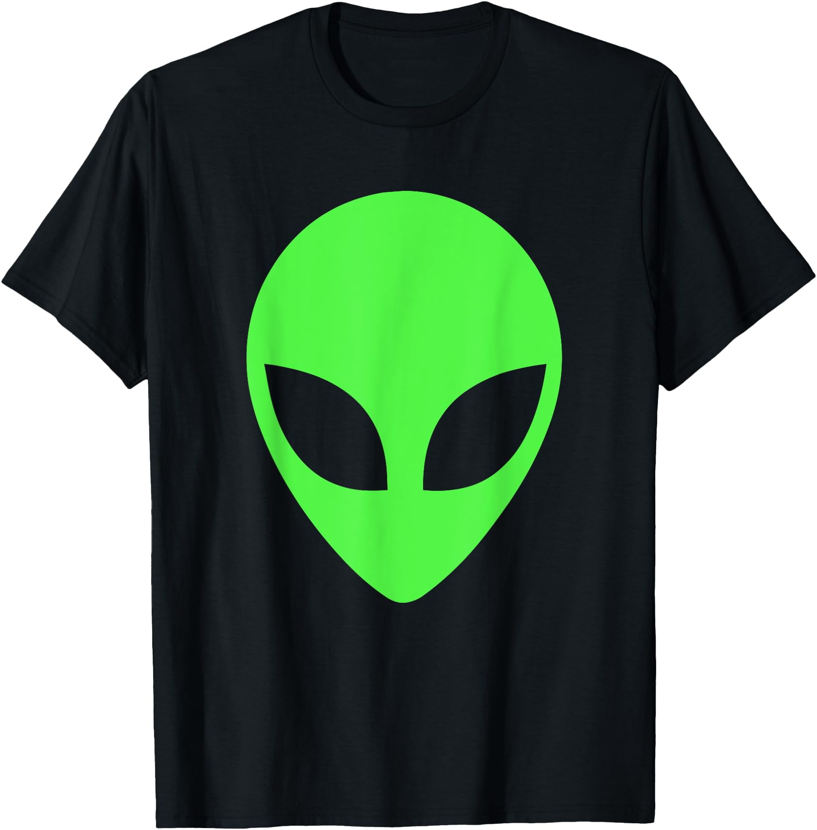 Green Alien Head 90's Style Funny Alien Unisex T-Shirt for Men Women ...