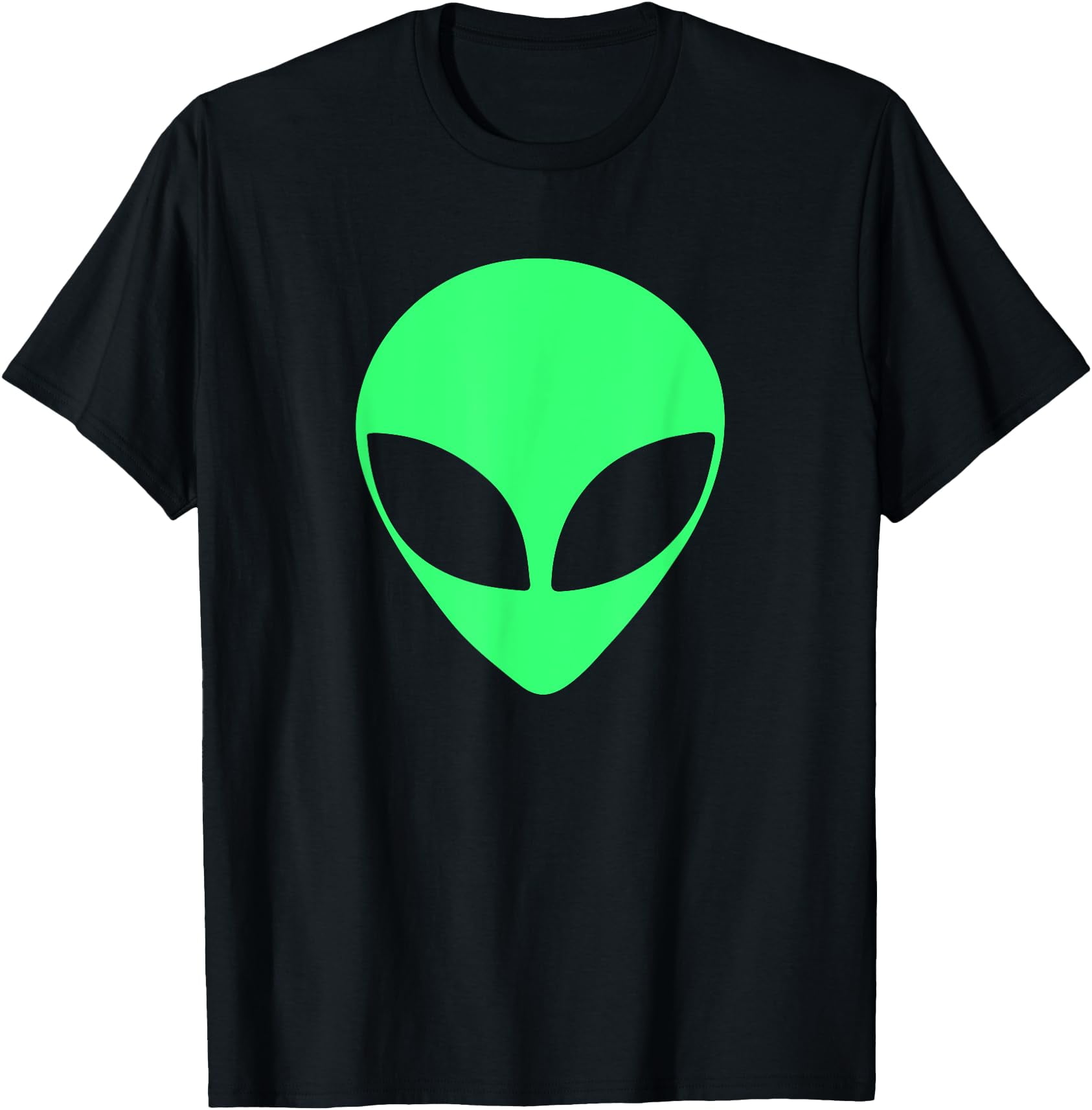 Green Alien Head 90's Style Funny Unisex T-Shirt for Men Women