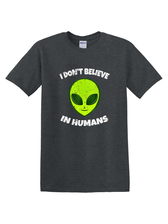 Green Alien I Don't Believe In Humans T-Shirt