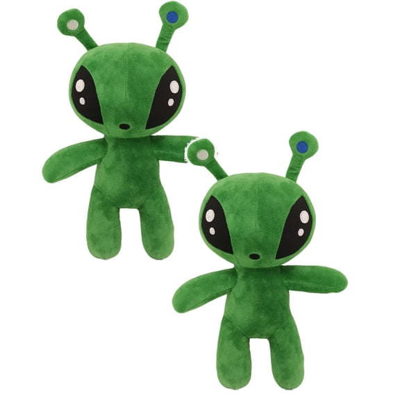 Green Alien Plush Toy – 13.4 Inch Collectible Alien Plushie for Animation Fans and Doll Toys Fans – Durable Soft Alien Creature Stuffed Animal Dolls