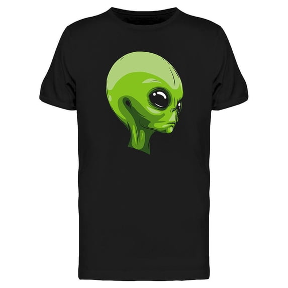 Green Alien Side View T-Shirt Men -Image by Shutterstock, Male XX-Large