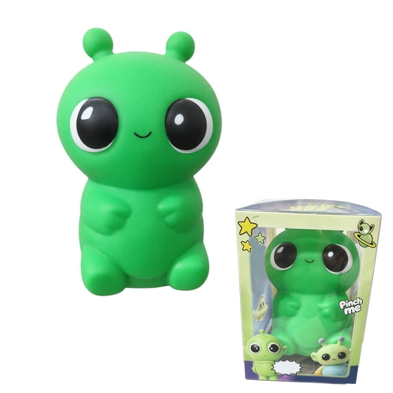 Green Alien Squishy Squeeze Toy Stress Relief Slow Rising Fidget Ball for Kids Adults Cute Cartoon Squishies Travel Portable Goodie Bag Filler Stocking Stuffer Fun