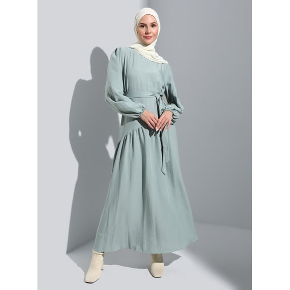 Green Almon - Unlined - Modest Dress - Refka