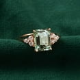 thumbnail image 1 of Green Amethyst Ring, Prasiolite Emerald Cut Gemstone Jewelry, Sterling Silver, Gift Ring For Wome, 1 of 3