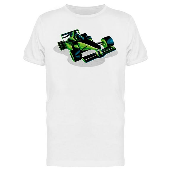 Green And Black Racing Car T-Shirt Men -Image by Shutterstock, Male Medium
