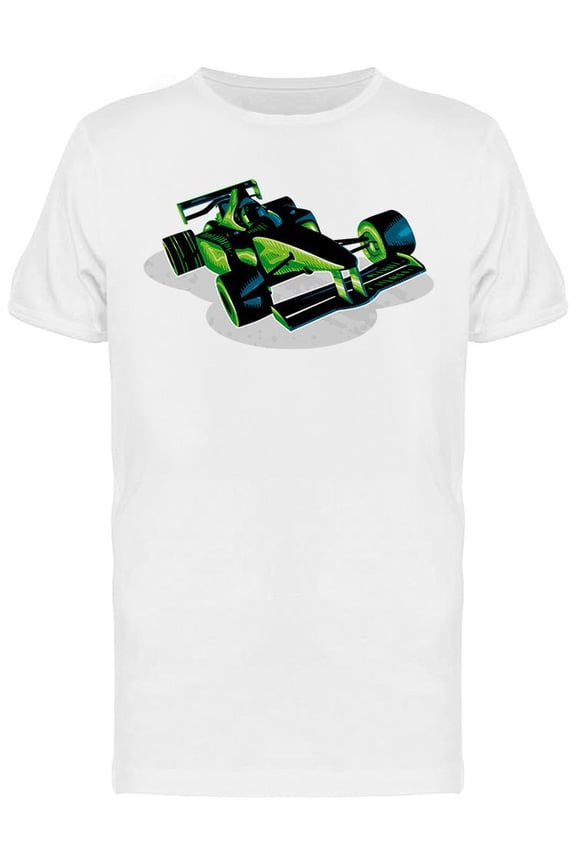 Green And Black Racing Car T-Shirt Men -Image by Shutterstock, Male Small