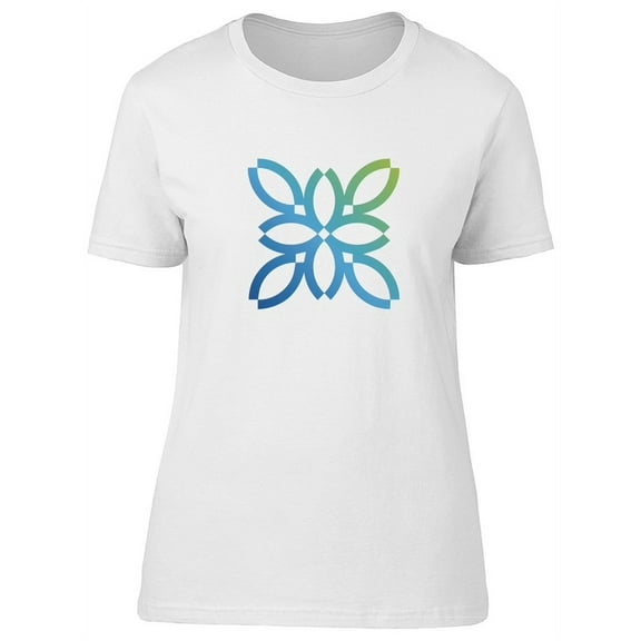 Green And Blue Abstract Flower T-Shirt Women -Image by Shutterstock, Female XX-Large
