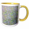 thumbnail image 1 of 3drose, Green and Blue Mosaic Tile, 11oz Two-tone Yellow Mug, 1 of 6