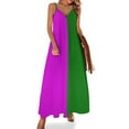 thumbnail image 1 of Green And Pink Sleeveless Dress Loose Women's Dress Dresses Luxury Evening Dresses, 1 of 9