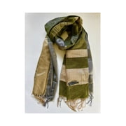 Green And Silver Silver Womens Scarf Pashmina Shawls and Wraps - Pashmina Green Scarf Wrap