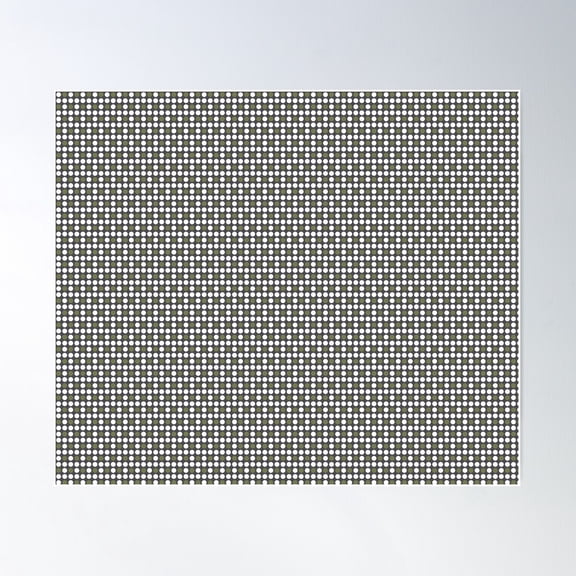 Green And White Dots Retro Pattern Poster Wall Art, Modern Wall Decor For Living Room Bedroom, 16x24 UNFRAMED