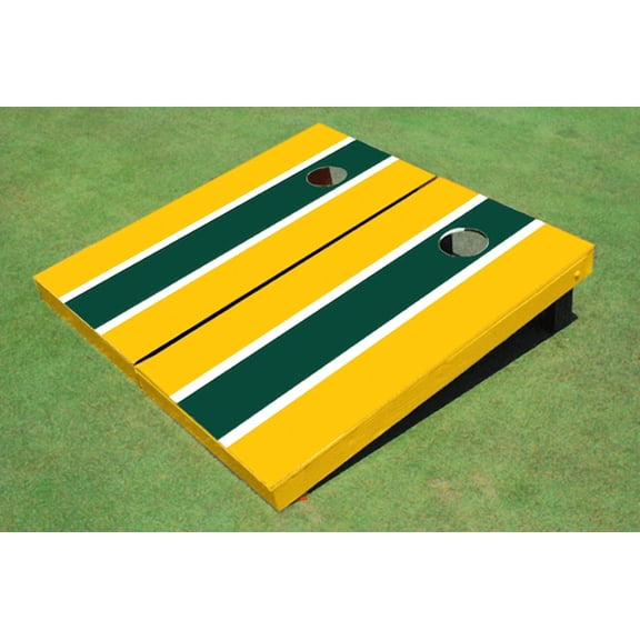 Green And Yellow Matching Long Stripe Set