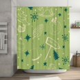 thumbnail image 1 of Green Angel Artwork Ball Pattern Shower Curtain, Waterproof Bath Curtains for Bathroom Decorations, 72 x 72 inches, 1 of 7