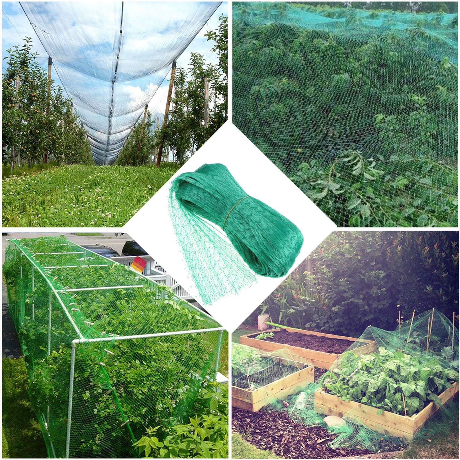 Green Anti Bird Protection Net Mesh Garden Plant Netting Protect Plants