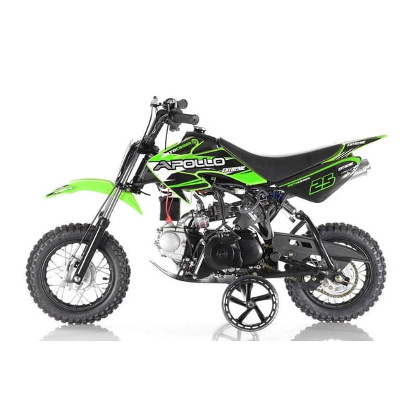 Green Apollo DB-25 70cc Automatic Dirt Bike, 4 Stroke Air Cooled, Single Cylinder