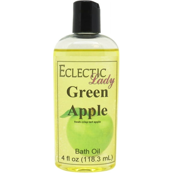 Green Apple Bath Oil - Scented Body Oil - Relaxing & Moisturizing Bathing Oil - Fragrance Body Oil For Dry & Rough Sensitive Skin - 4 oz