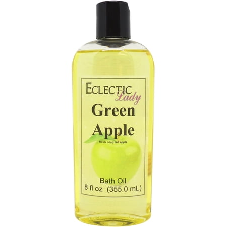 Green Apple Bath Oil - Scented Body Oil - Relaxing & Moisturizing Bathing Oil - Fragrance Body Oil For Dry & Rough Sensitive Skin - 8 oz