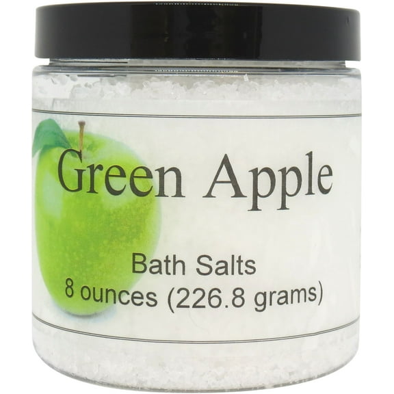 Green Apple Bath Salts by Eclectic Lady, 8 ounces